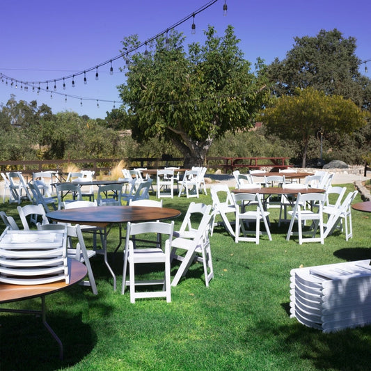 Adult White Garden Folding Chair