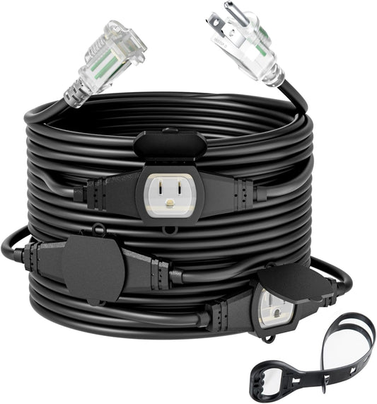 25FT Power Extension Cord With plug every 6ft