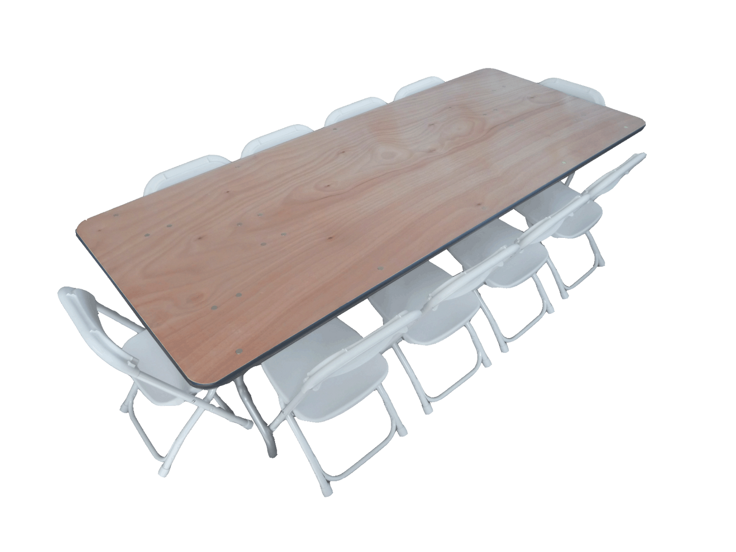 Children's 6 Ft Rectangular Plywood Table W / Folding Legs